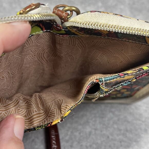 SAKROOTS Owls Floral Peace Cell Phone‎ Zip Wallet Wristlet Pouch No Strap - Picture 10 of 16